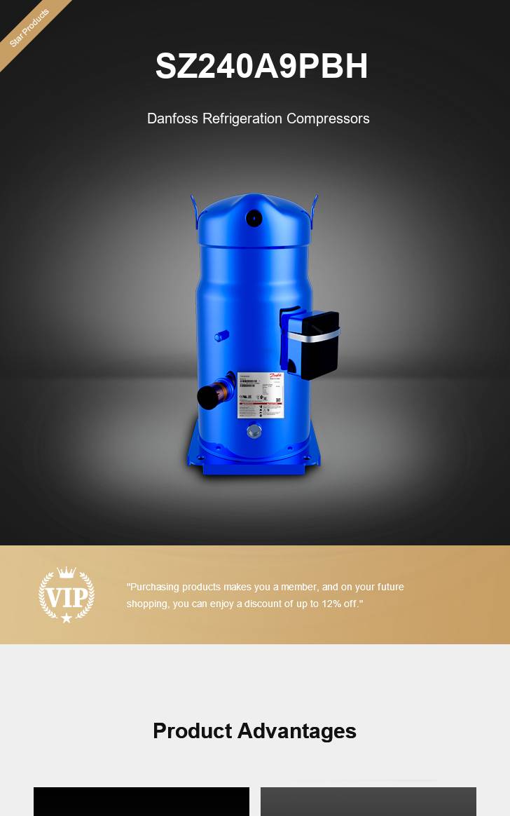 Danfoss Compressor SZ240A9PBH, technical parameters pdf, structure diagram